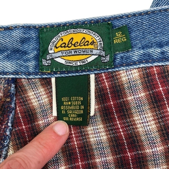 Vintage Cabela’s flannel lined mom jeans 12 - Picture 8 of 9